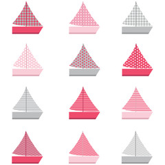 Fototapeta na wymiar Sail Boat design pattern