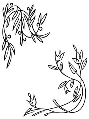 floral pattern on white background