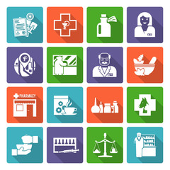 Pharmacist Icons Set