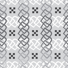 Vector black and white seamless pattern. Monochrome ornament stylish background. Vector repeating texture. Modern graphic design