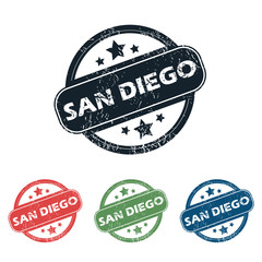 Round San Diego stamp set