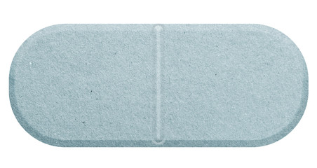 Blue pill isolated on white