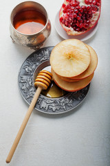 Apples, pomegranate and honey for Rosh Hashanah