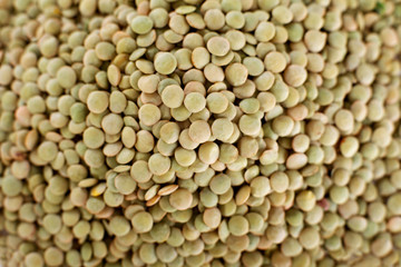 Hart shape of Pile lentil on a white table