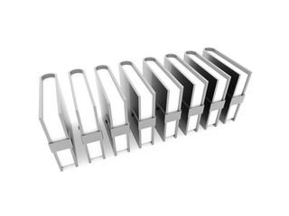 Silver office buletins books rendered