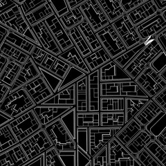 Cartoon town bird eye view urban