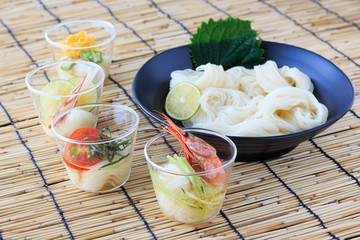 Cold somen, Japanese thin wheat noodles