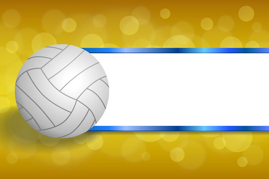 Background abstract volleyball blue yellow ball strips frame illustration vector