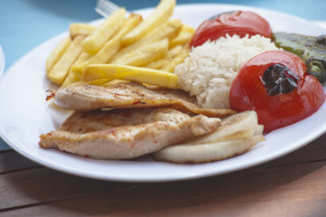 Chicken Breast with french fries
