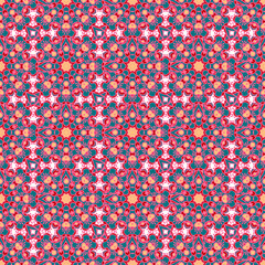 Hand drawing zentangle manala color seamless pattern