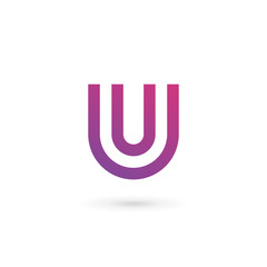 Letter U logo icon design template elements