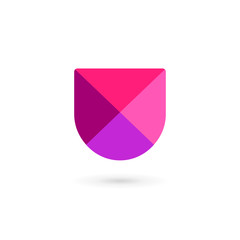 Letter U shield logo icon design template elements © arbuzu