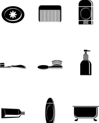 Groom and hygiene vector icons
