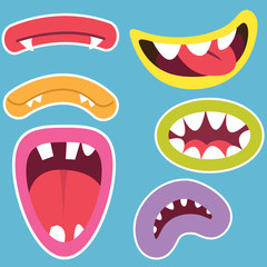 Cute Monsters Mouths Set