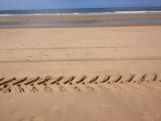 Stripes along the beach