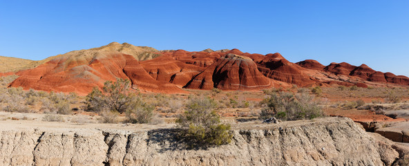Clay red mountains