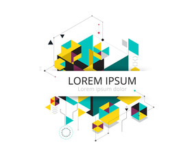 Low polygon. geometry polygon abstract banner. vector illustrati