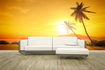 photo wall mural sofa floor © magann
