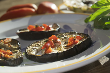 delicatessen of eggplants