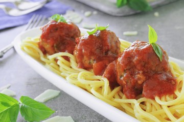 Italian meatballs in tomato sauce