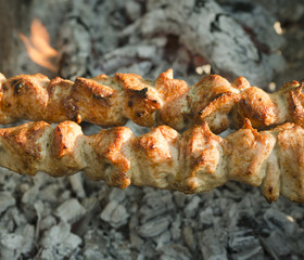 beef shish kabobs on the grill