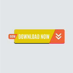 Colorful download web button. Modern flat design.