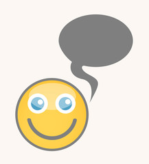 Happy Chat - Cartoon Smiley Vector Face