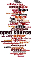 Obraz premium Open source word cloud concept. Vector illustration