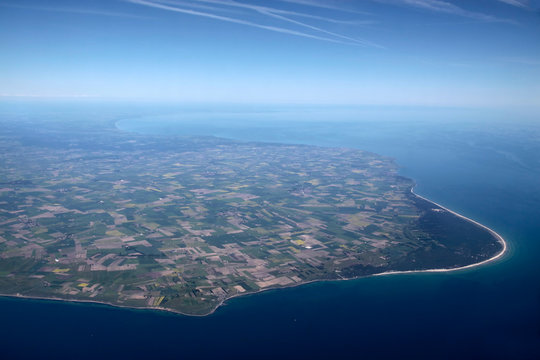 Luftaufnahme der Westk&uuml;ste Bornholms