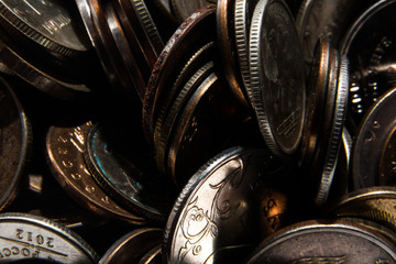 coins in disarray