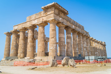 Temple E at Selinunte in Sicily is a greek temple of the doric o