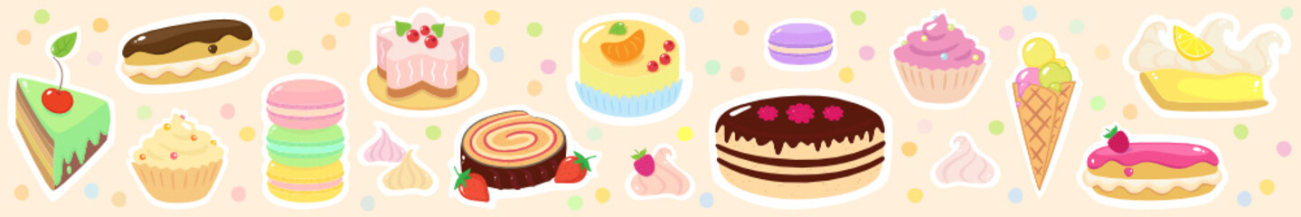 Confections  horizontal background 