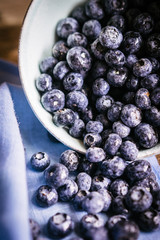 Closeup of fresh blueberries