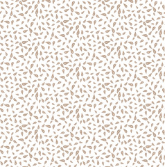 Vector seamless background consisting of random drops scattered in different directions. Chaotic drops on a white background.