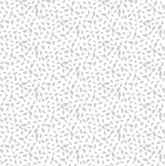 Vector seamless background consisting of random drops scattered in different directions. Chaotic drops on a white background.