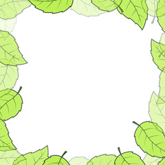 Fototapeta premium Leaves frame background
