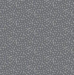 Vector seamless background consisting of random drops scattered in different directions. Chaotic drops on a gray background.
