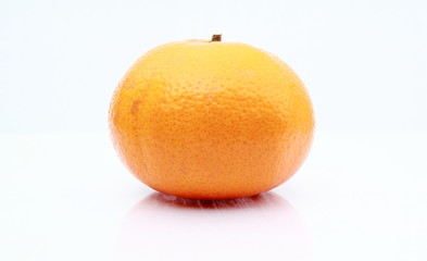 Orange on white background