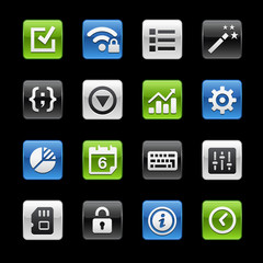 System Settings Interface Glossy Buttons -- Gelbox Series