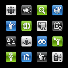 Searching Opportunities and Business Strategies Glossy Buttons -- Gelbox Series