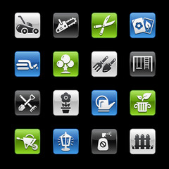 Gardening Glossy Buttons -- Gelbox Series