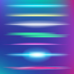 Creative concept Vector set of glow light effect stars bursts