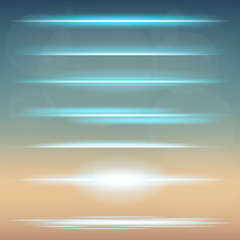 Obraz premium Creative concept Vector set of glow light effect stars bursts