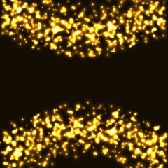 Dark gold metal background. Luxury background. Gold on black. Shiny gold background vector illustration
