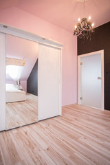 Closet with the mirror