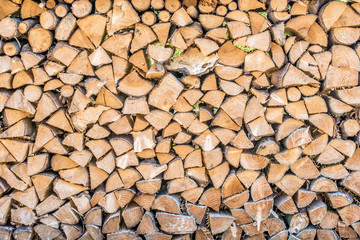 Lagerung von Brennholz