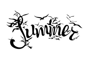 Vector summer silhouette.