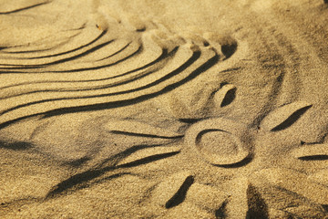 background sand waves on the beach