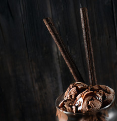 Chocolate ice cream dessert