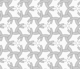 Monochrome overlapping quarter circles